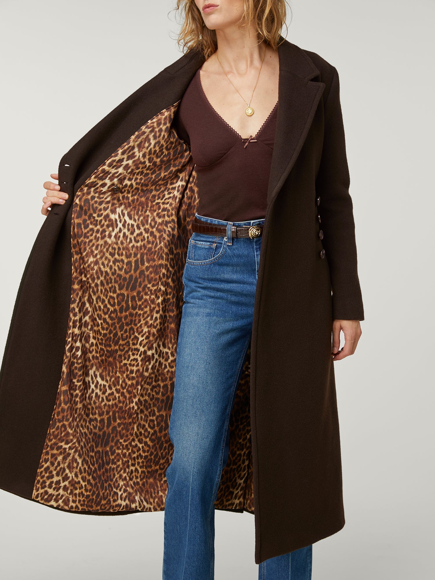 George leopard print coat best sale