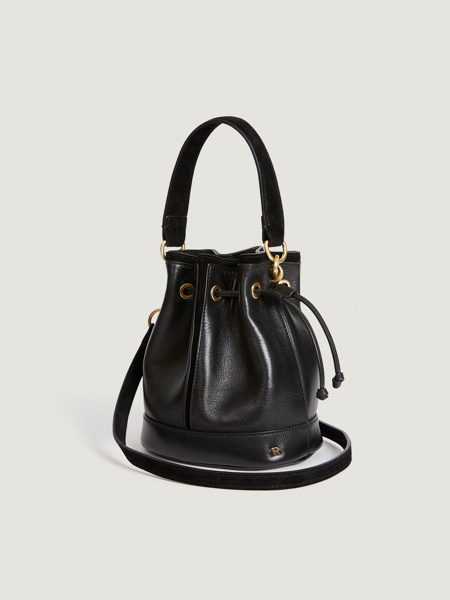 Leather bucket bag on sale sale