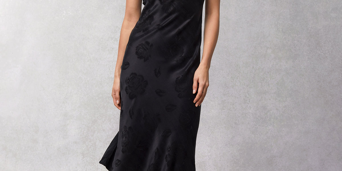 Bi-material midi dress with short | Rouje • sleeves Rouje Paris