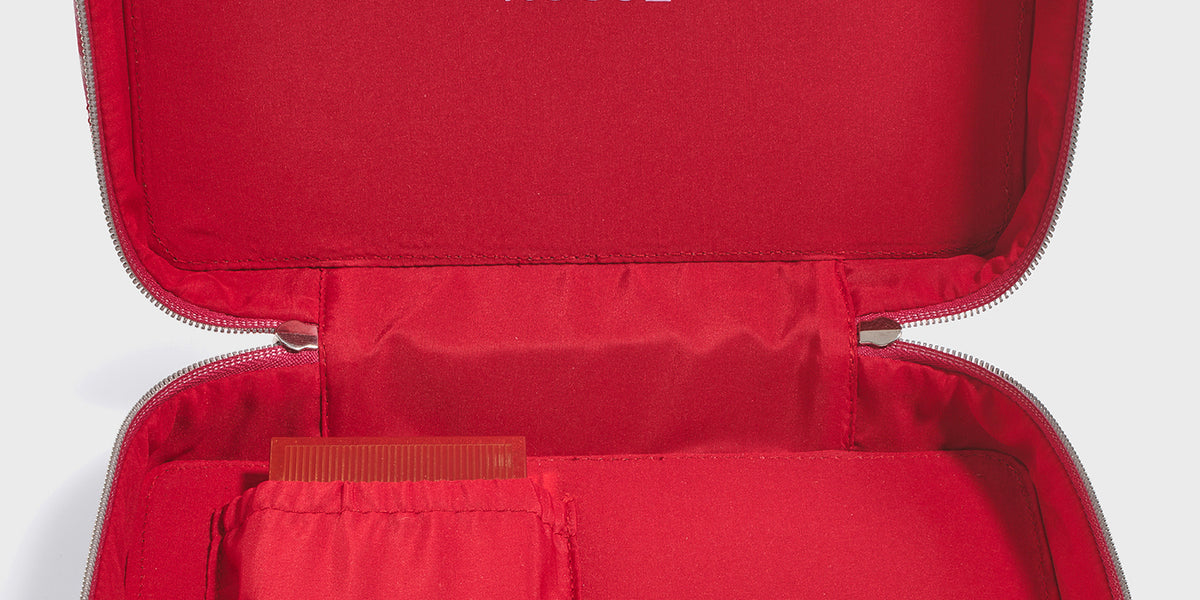 Louis Vuitton Kabuki makeup trunk in red