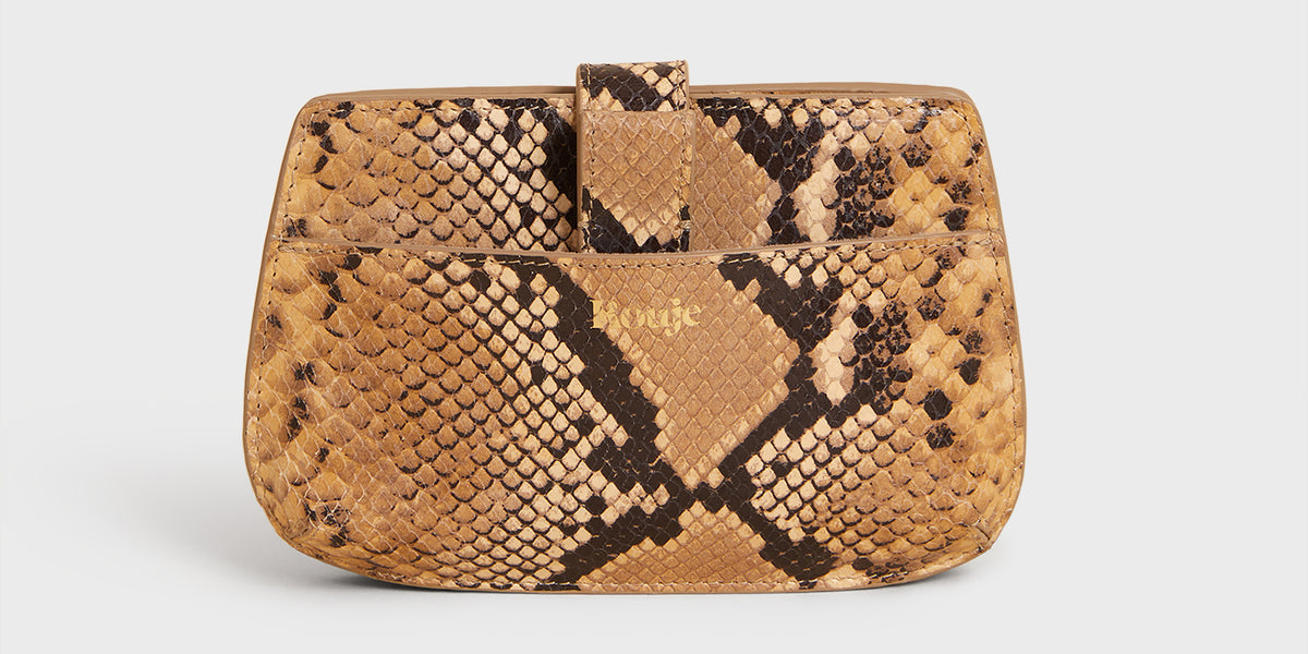 Baguette Shoulder Bag - Rouje - Leather - Naturel Python