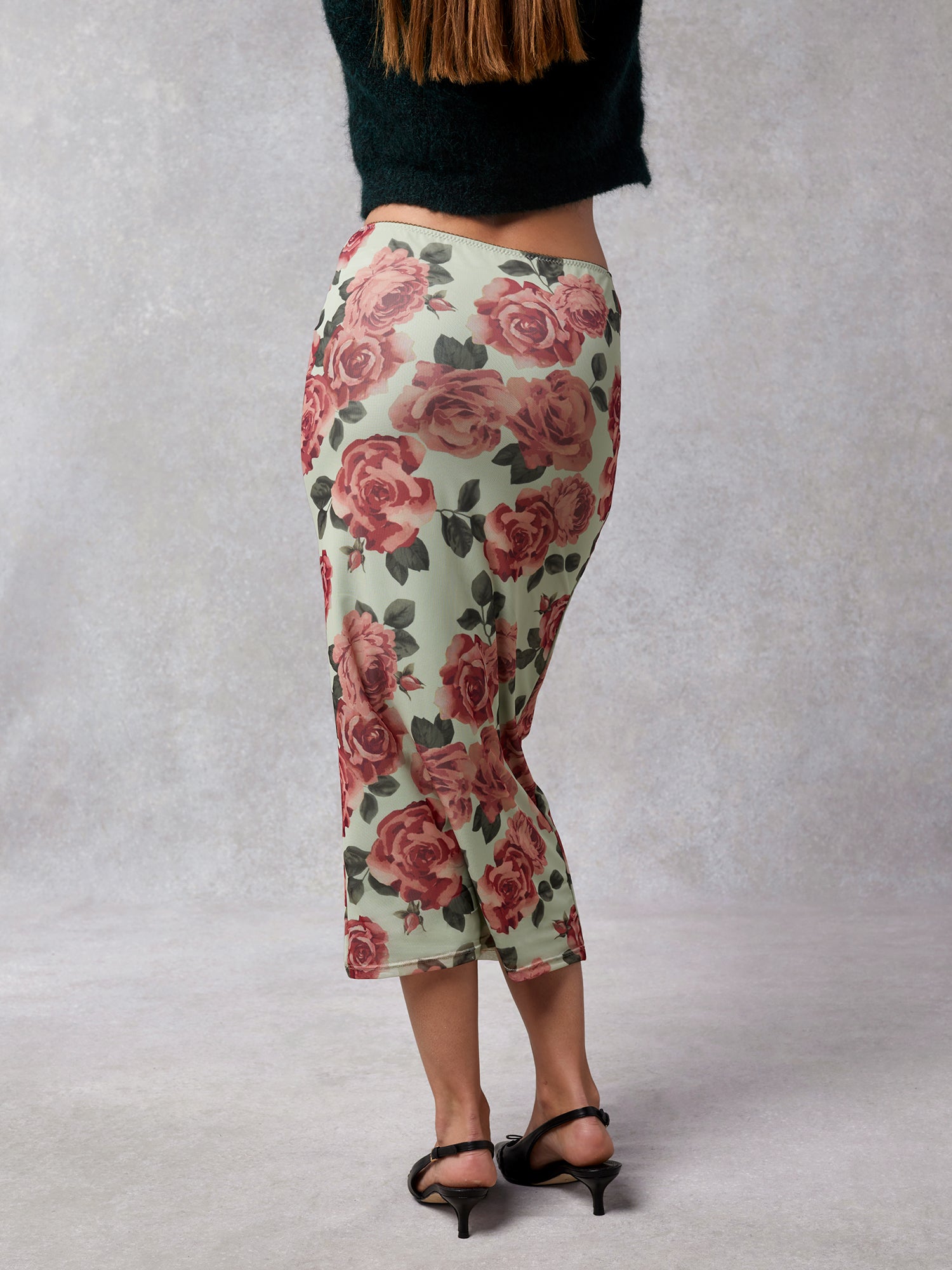 Printed mesh midi tube skirt | Rouje • Rouje Paris