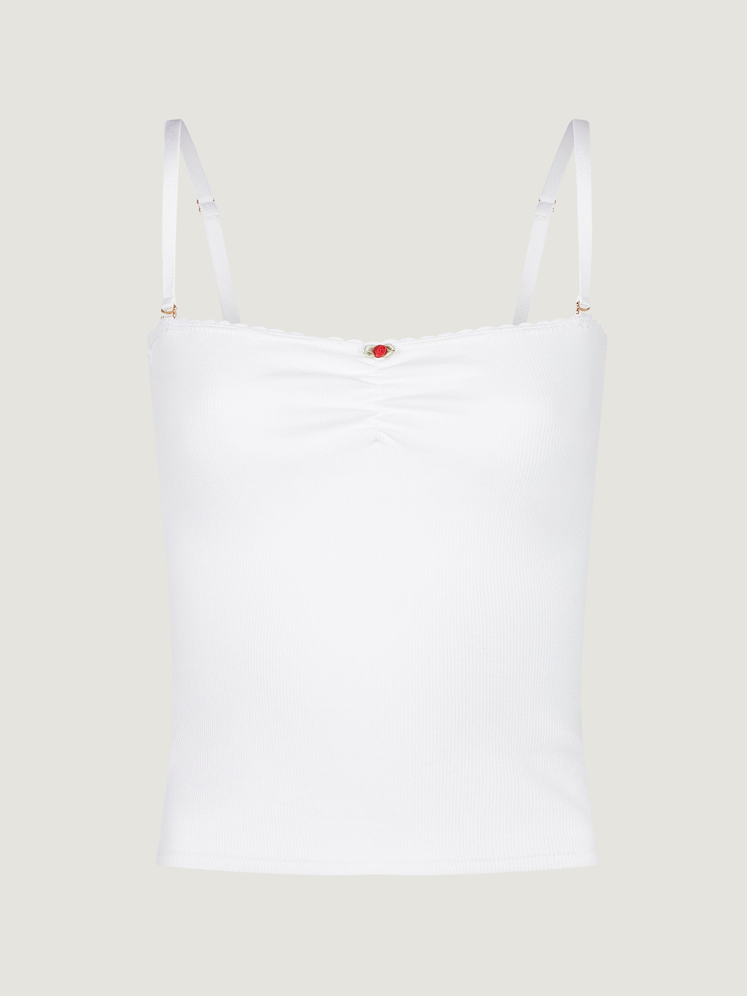 White cotton bustier tank top | Rouje • Rouje Paris