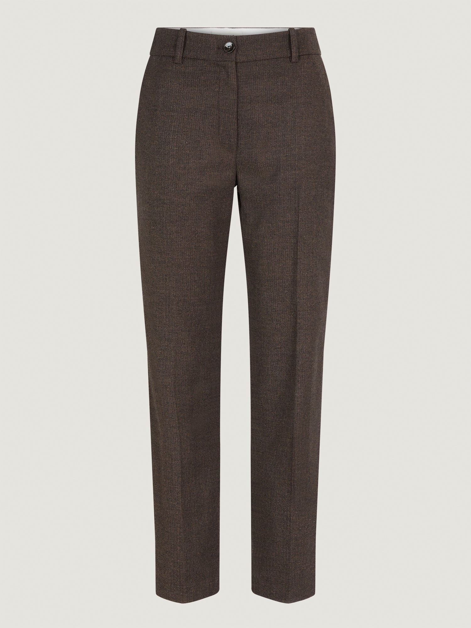 Classic straight pants in brown wool | Rouje • Rouje Paris