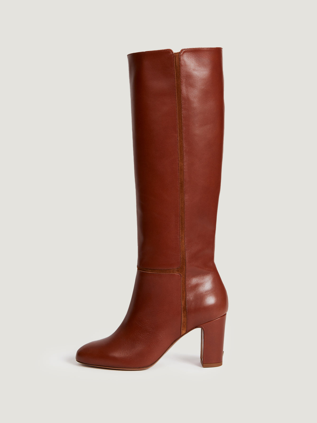 Women Brown Leather Knee High Boots | Meotina Shoes Boots Women - Women  Genuine - Aliexpress