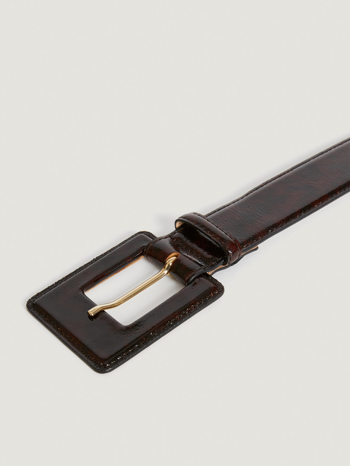 Tortoiseshell Patent Leather Belt