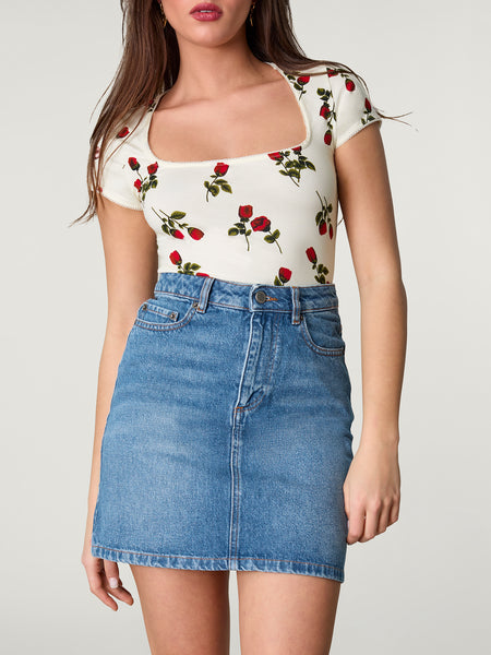 Simone / first denim skirt(INDIGO) – deres.online