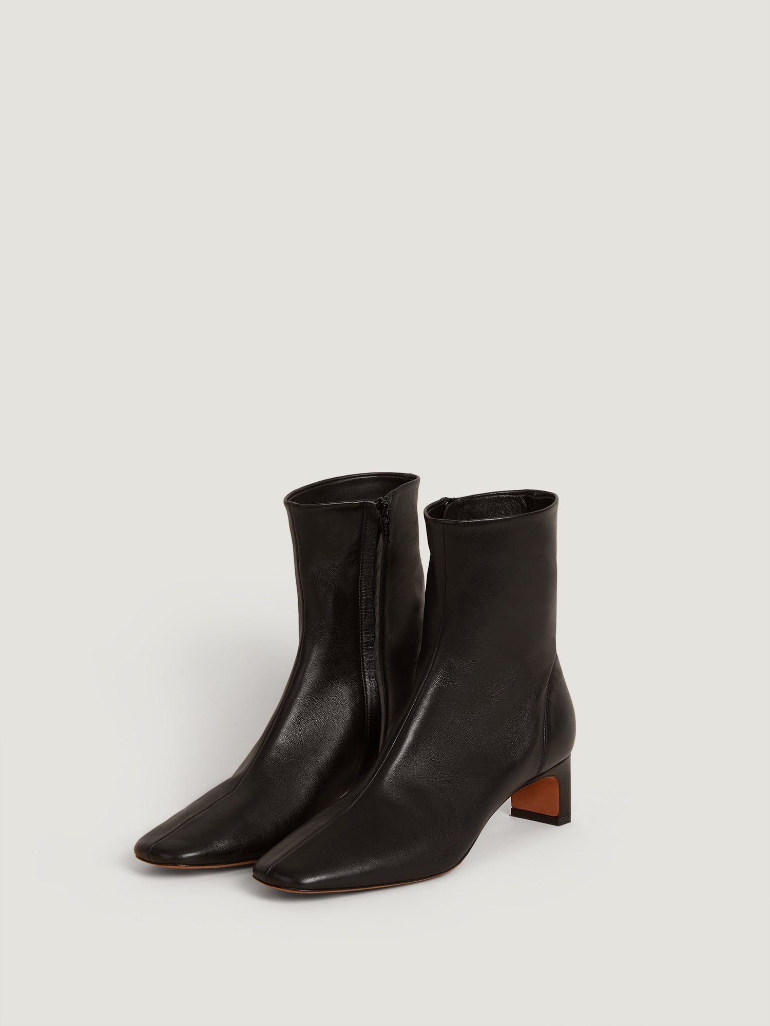 Black leather ankle sales boots