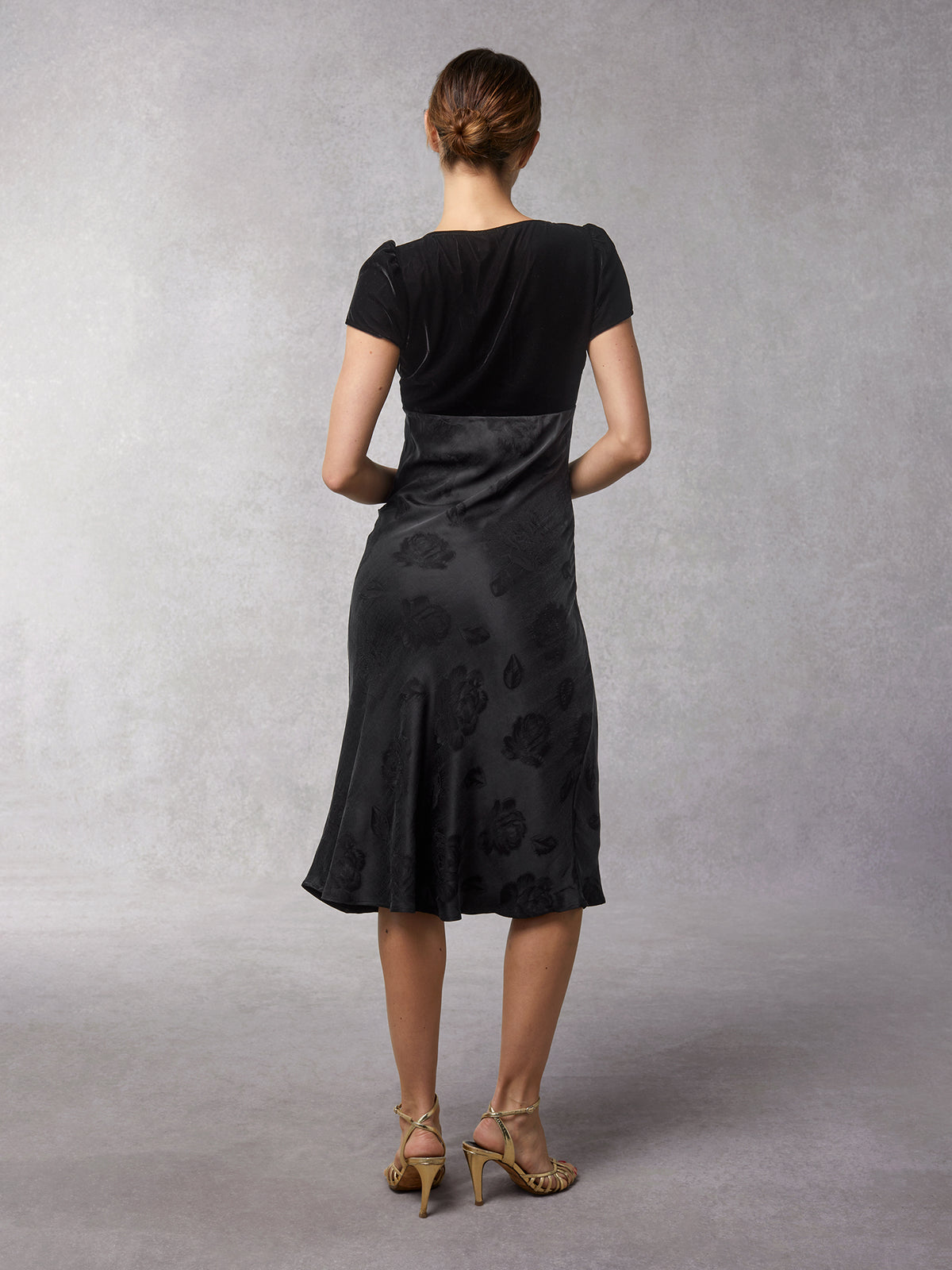 short Rouje • Rouje sleeves dress | Paris with midi Bi-material