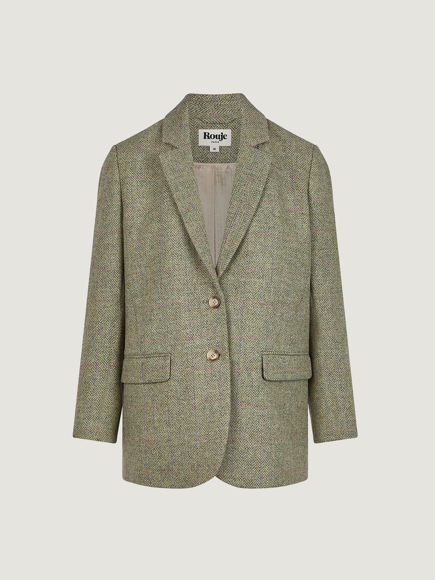 Oversize green woolen jacket | Rouje • Rouje Paris