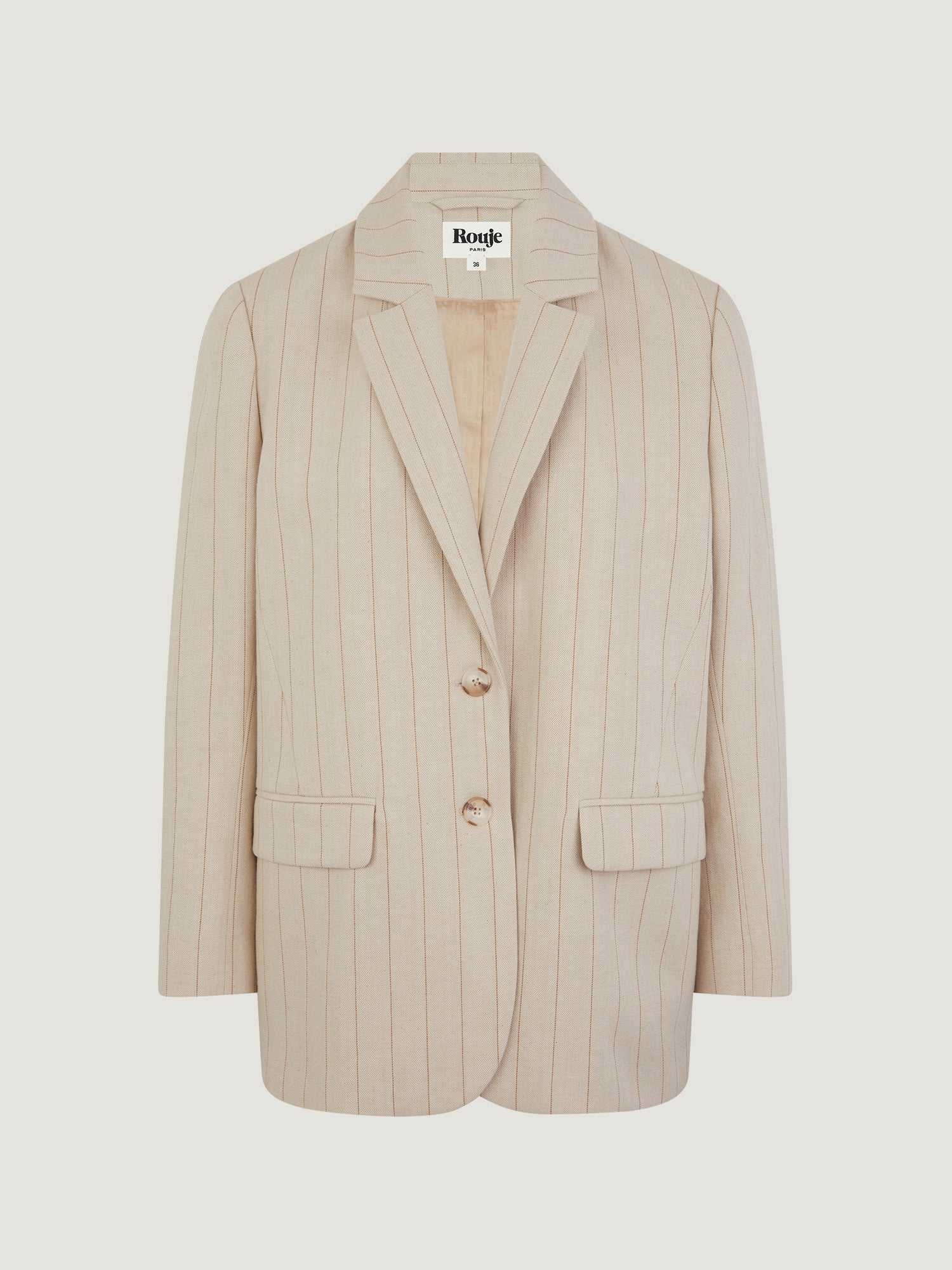 Beige oversized tailored jacket | Rouje • Rouje Paris