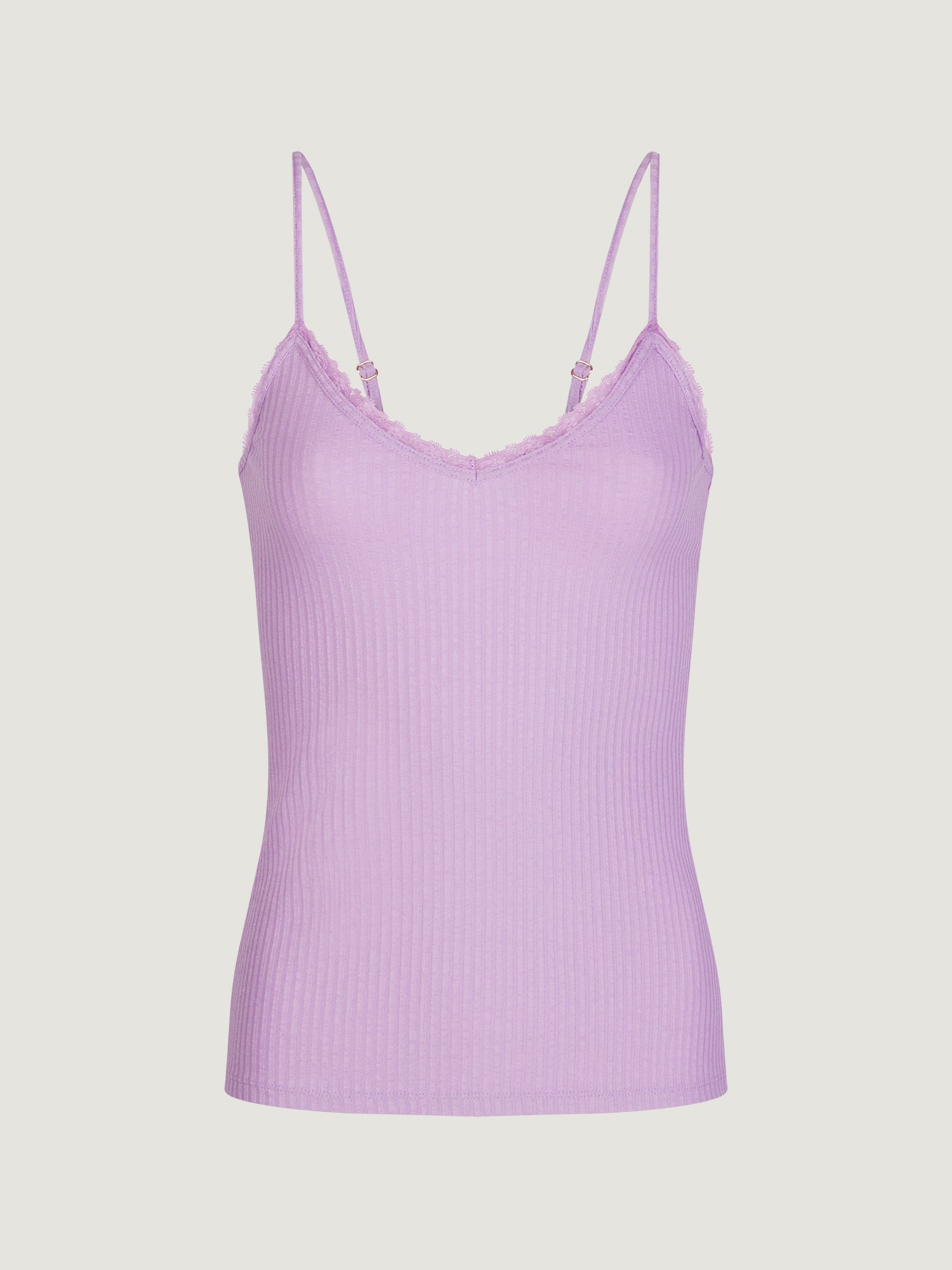 Lilac jersey top with thin straps | Rouje • Rouje Paris