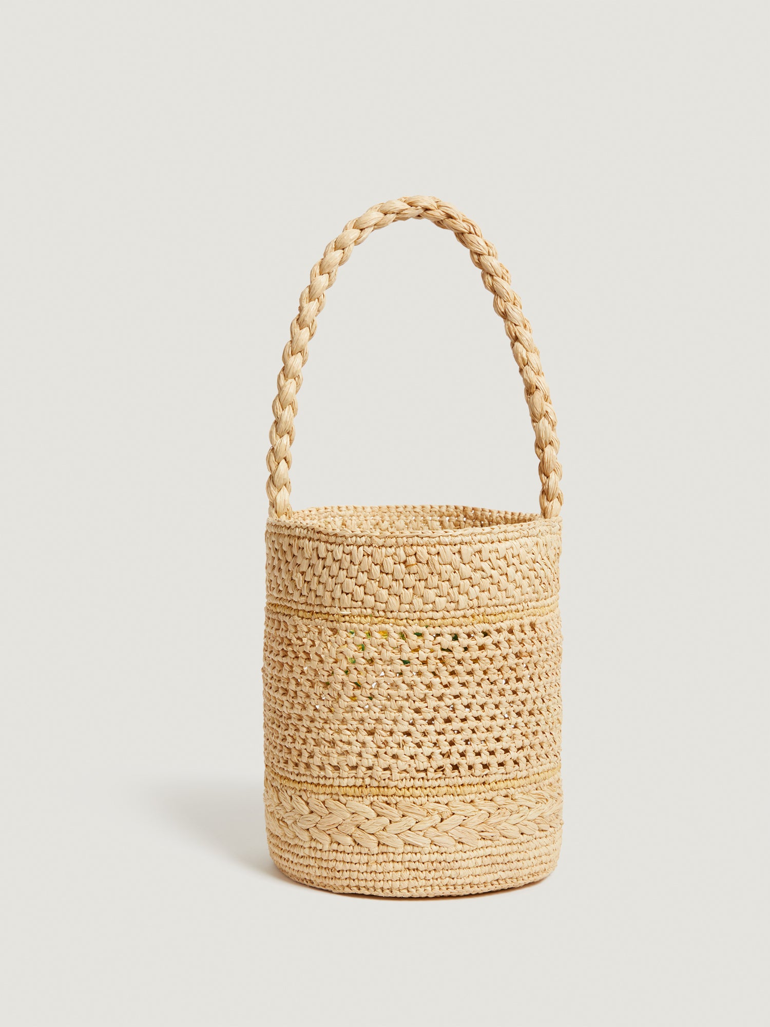 Natural raffia basket bag with embroidery | Rouje • Rouje Paris