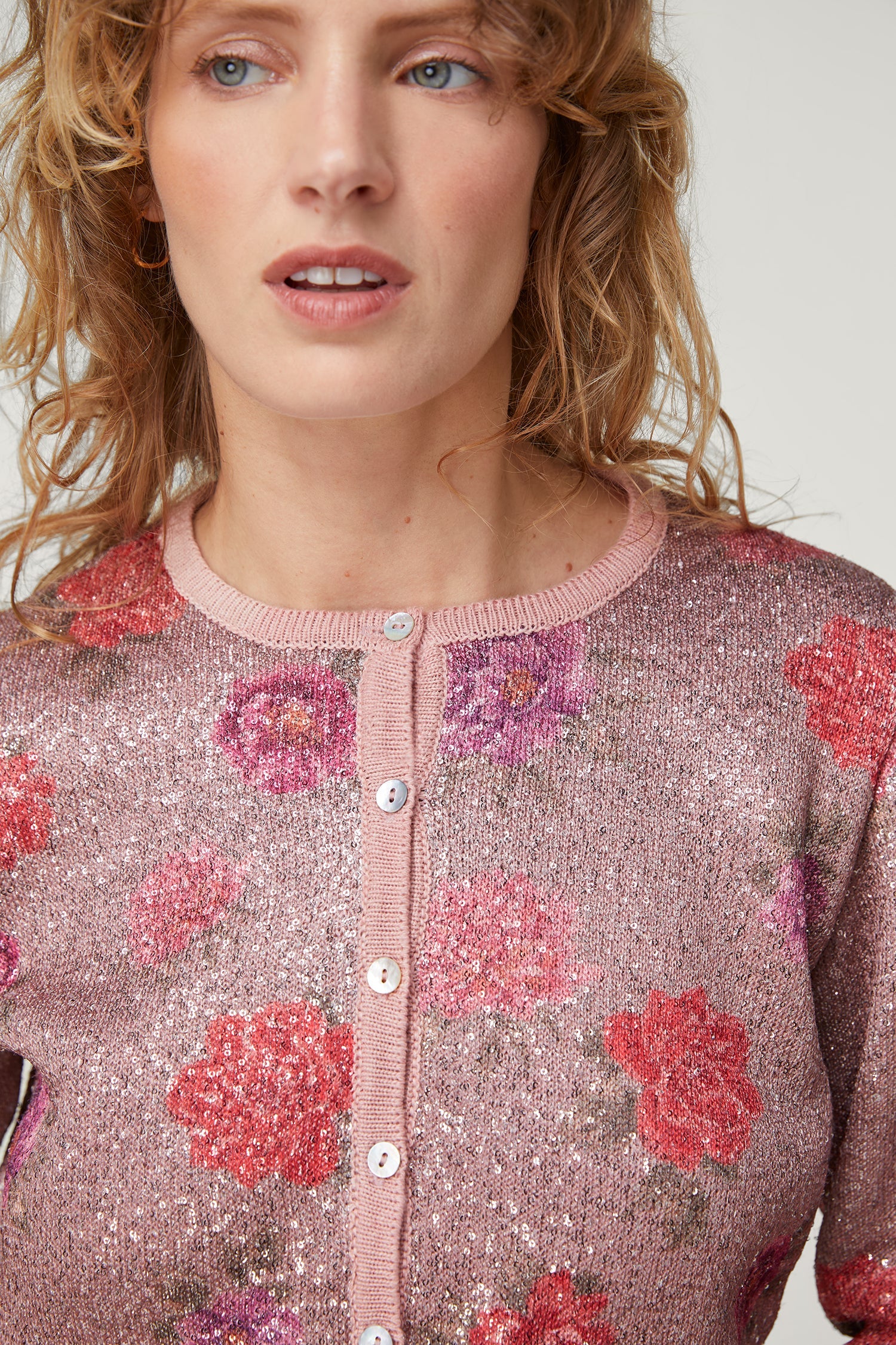 Mini sequin printed cropped cardigan | Rouje • Rouje Paris