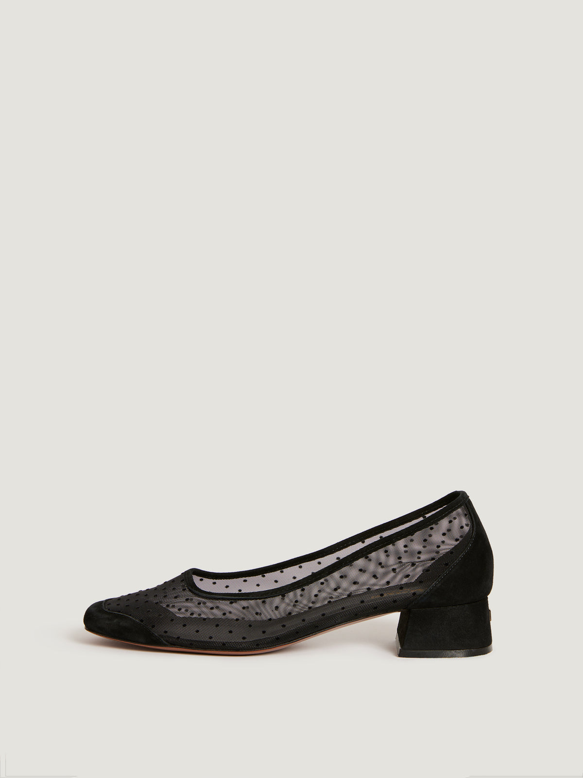 Low heel ballet flats in suede and plumetis Rouje Rouje Paris