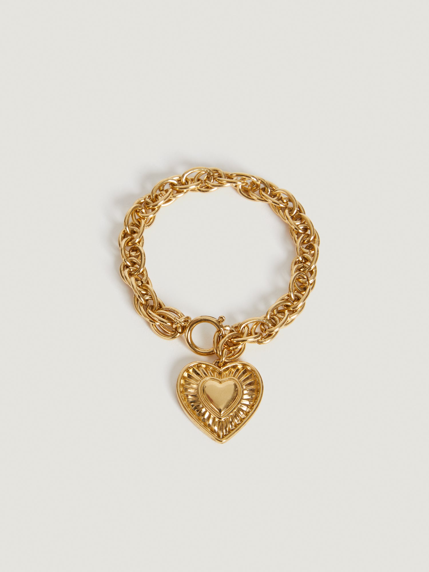 Link bracelet and heart medallions | Rouje • Rouje Paris