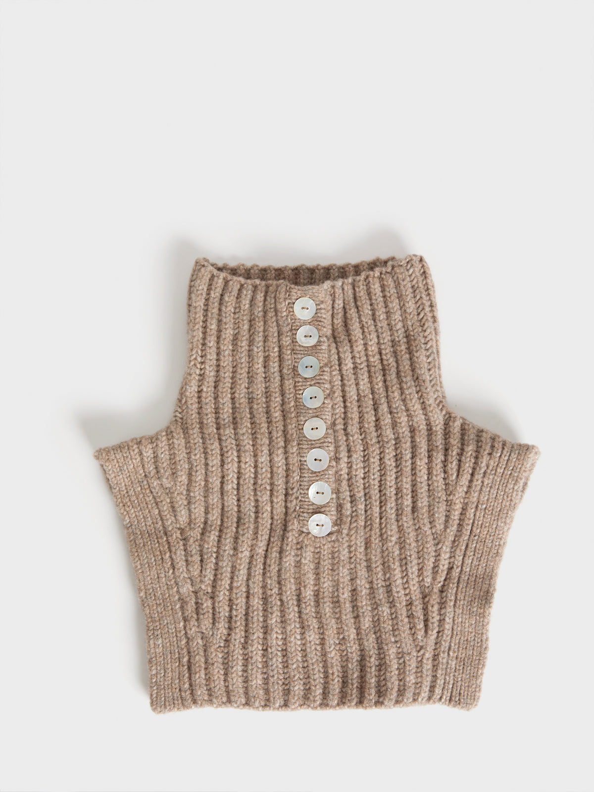 High bib effect neck warmer in wool | Rouje • Rouje Paris