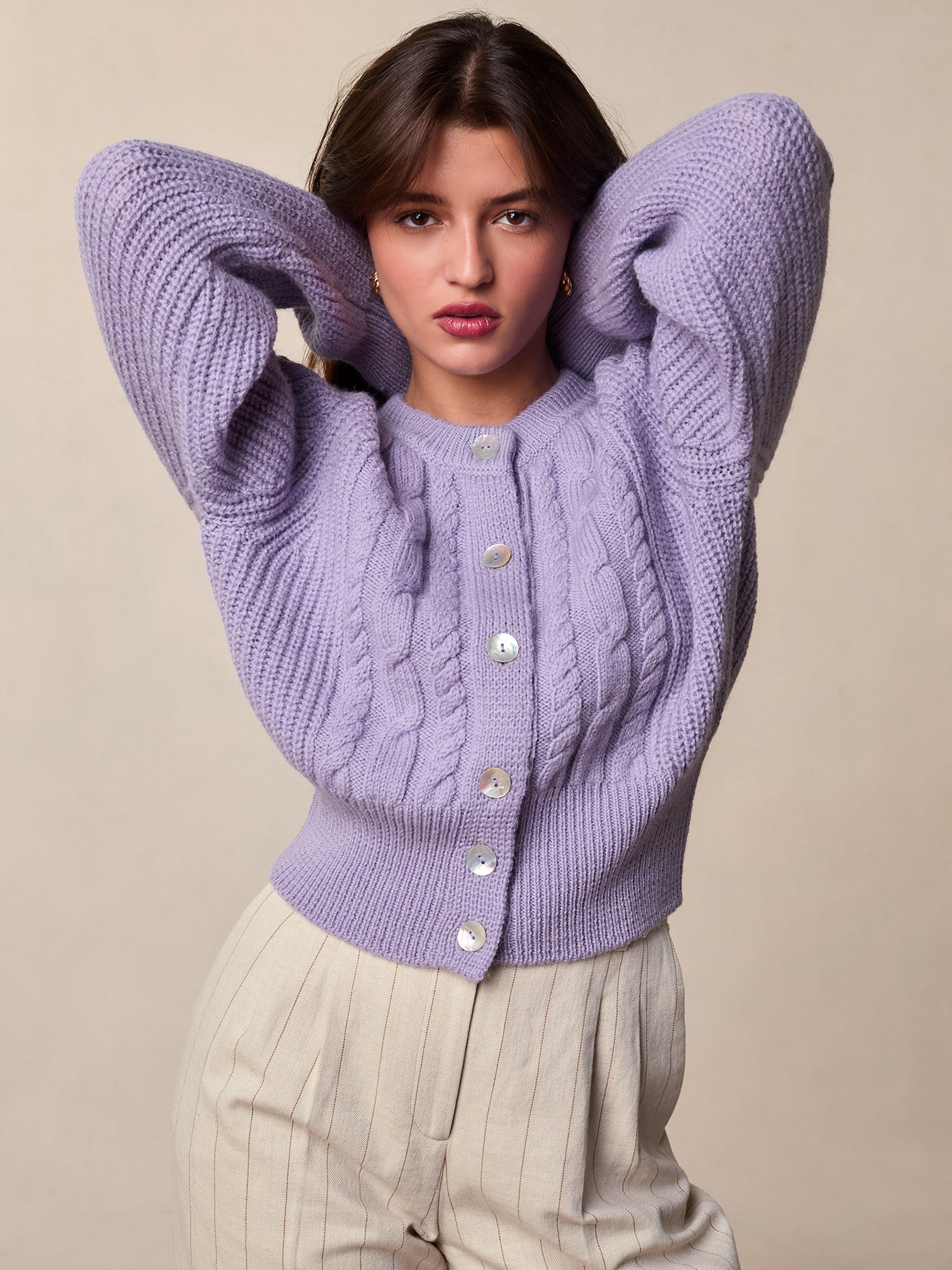 Reed Boucle Cardigan – SEROYA NYC