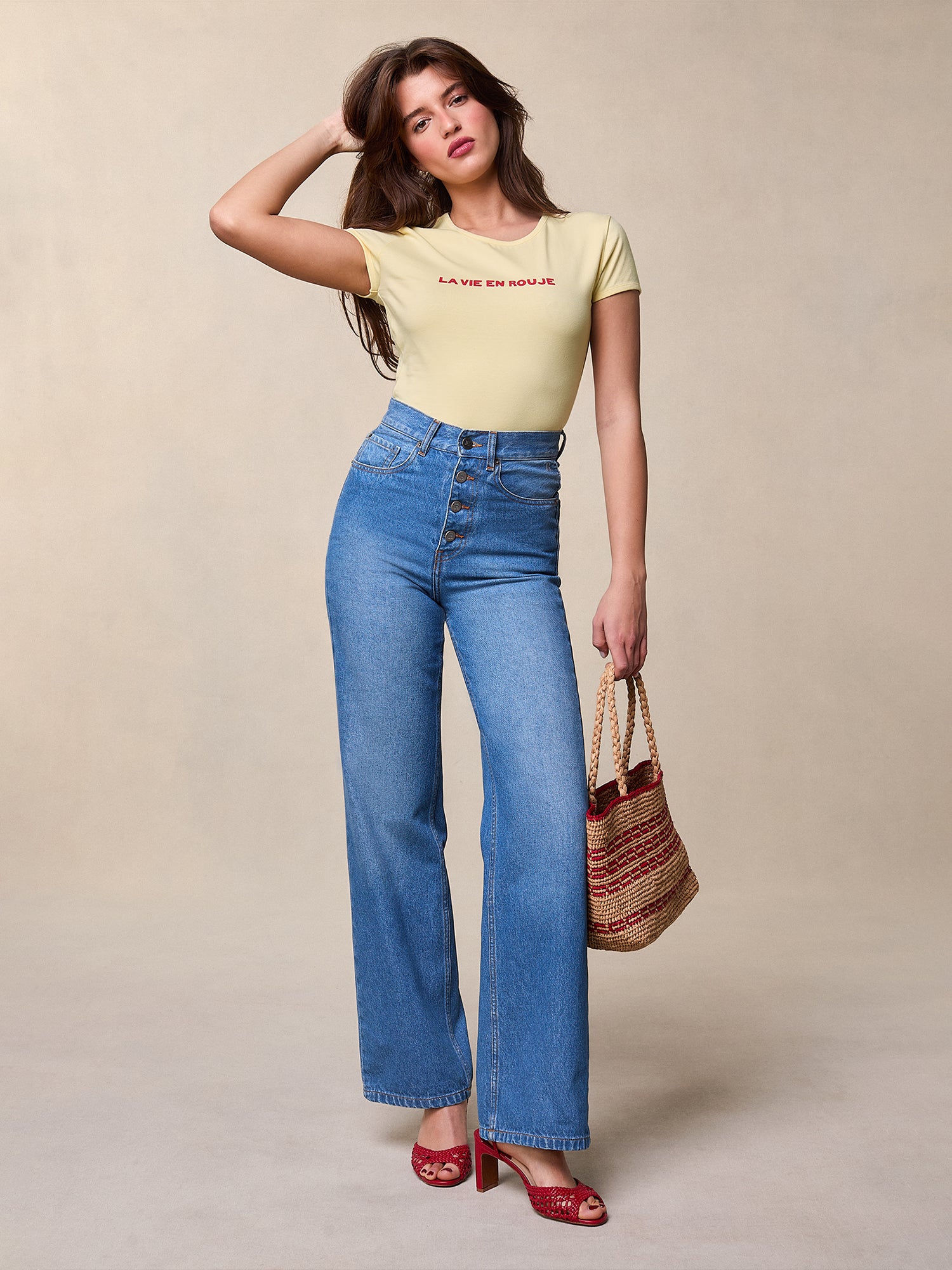 Long flare jeans with front pockets | Rouje • Rouje Paris