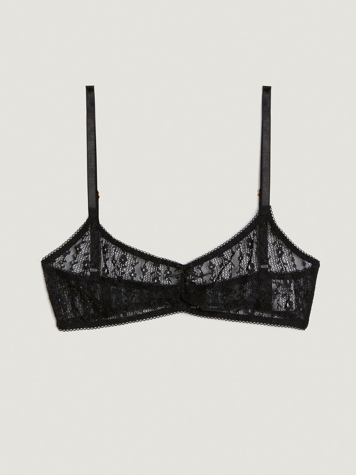 Lindex Giovanna sheer lace triangle bralette in black - ShopStyle Bras