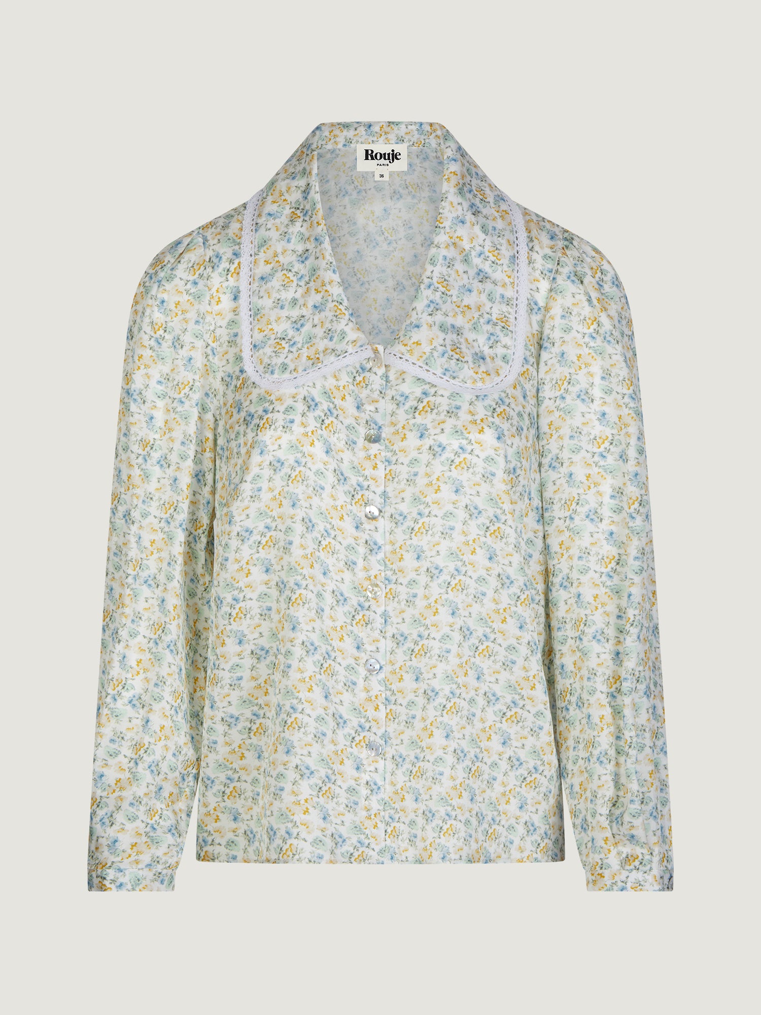 Shirt with XXL collar and mother-of-pearl buttons | Rouje • Rouje