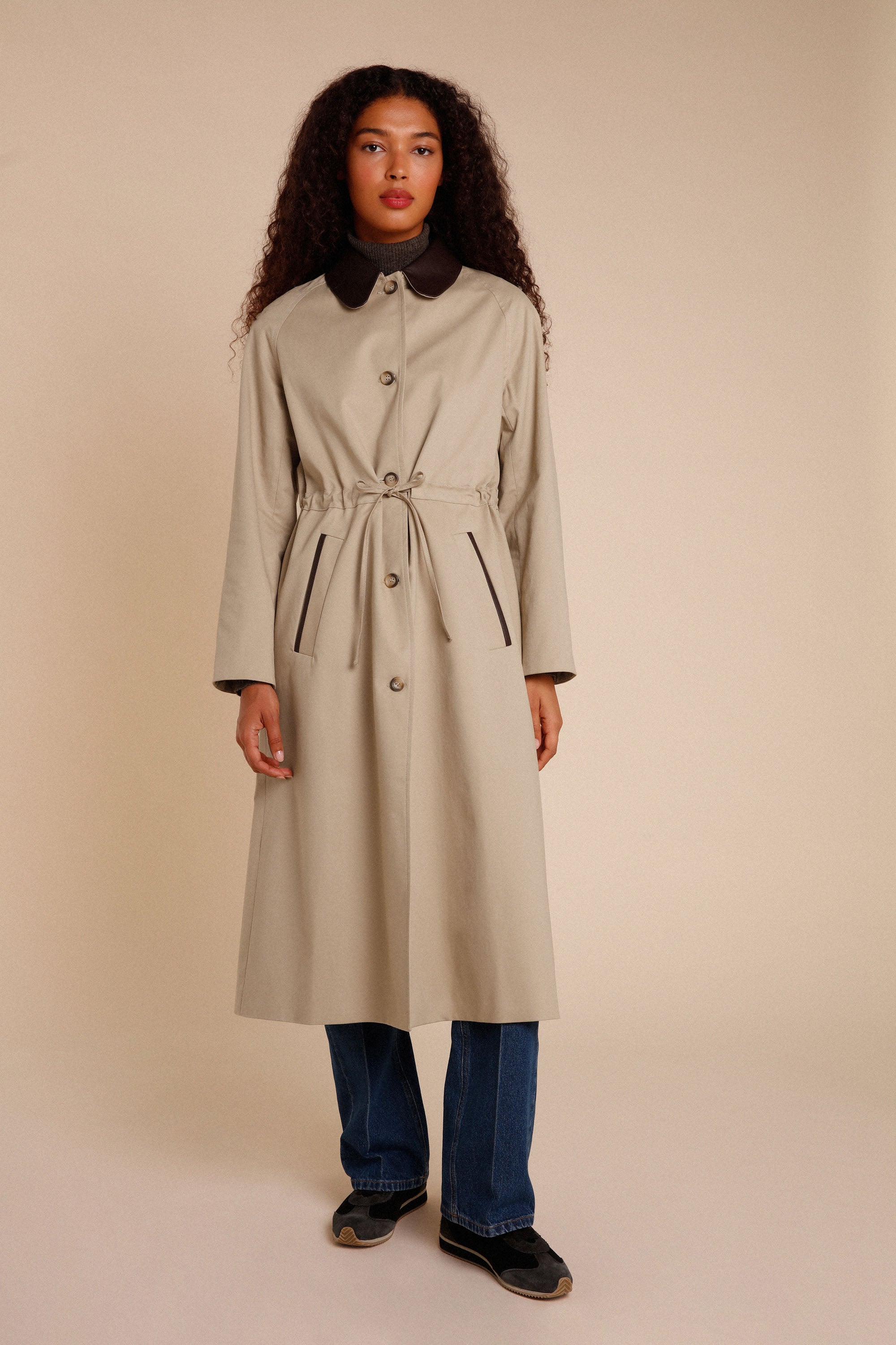 muguet back pleats angel trench coat ミュゲ 値段通販